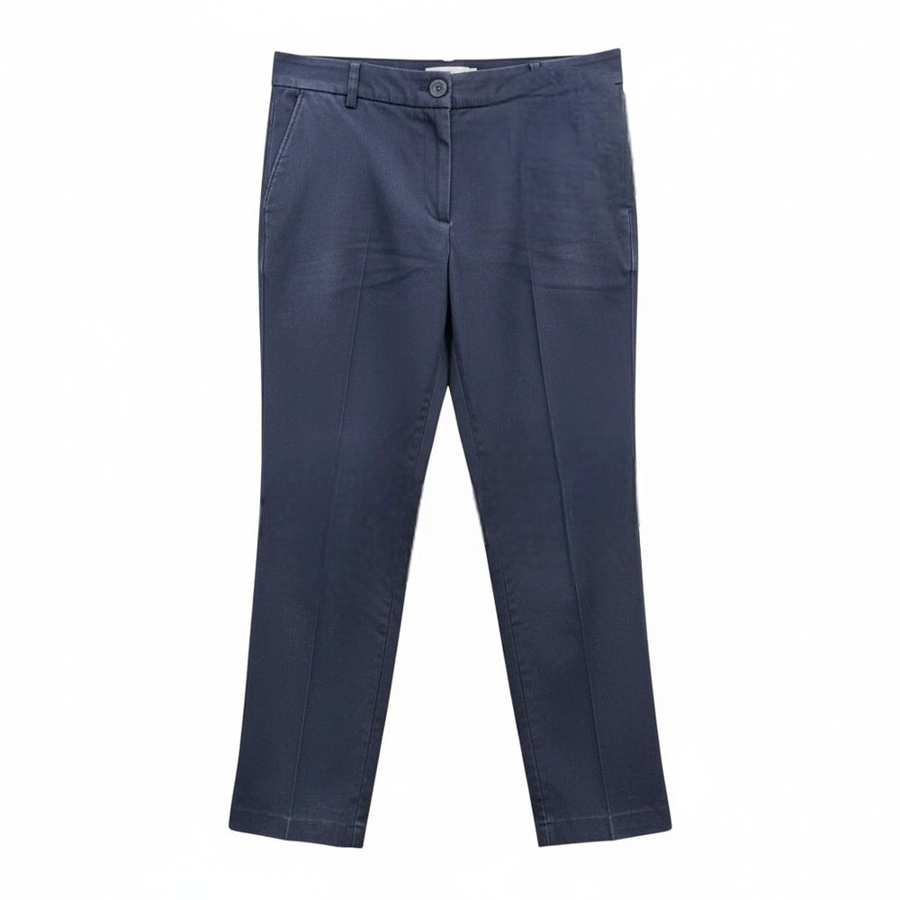Worthington Women Navy Blue Wrinkle Free Trouser Pants Blend Office 16